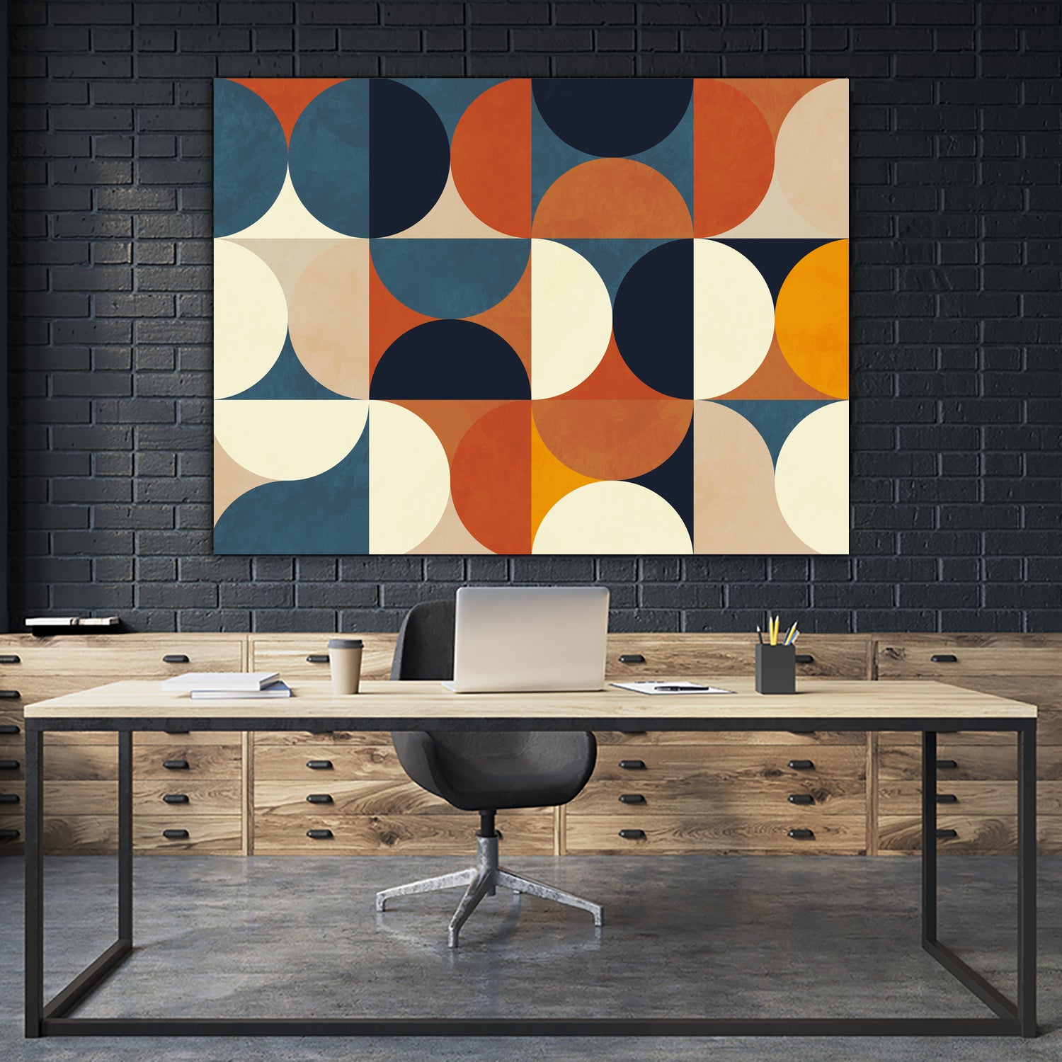 Geometry New12 Marron by Ana Rut Bre on GIANT ART - abstract abstract