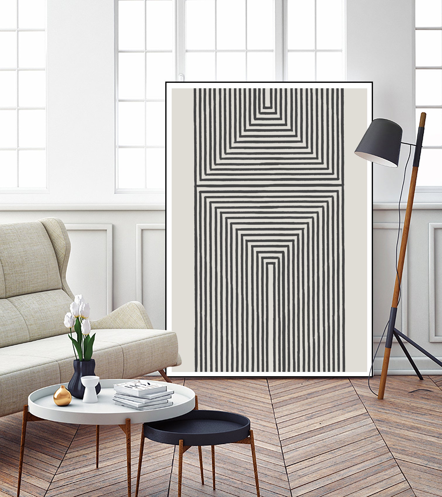 Geometric Echoes by THE MIUUS STUDIO on GIANT ART - 7200 illustration