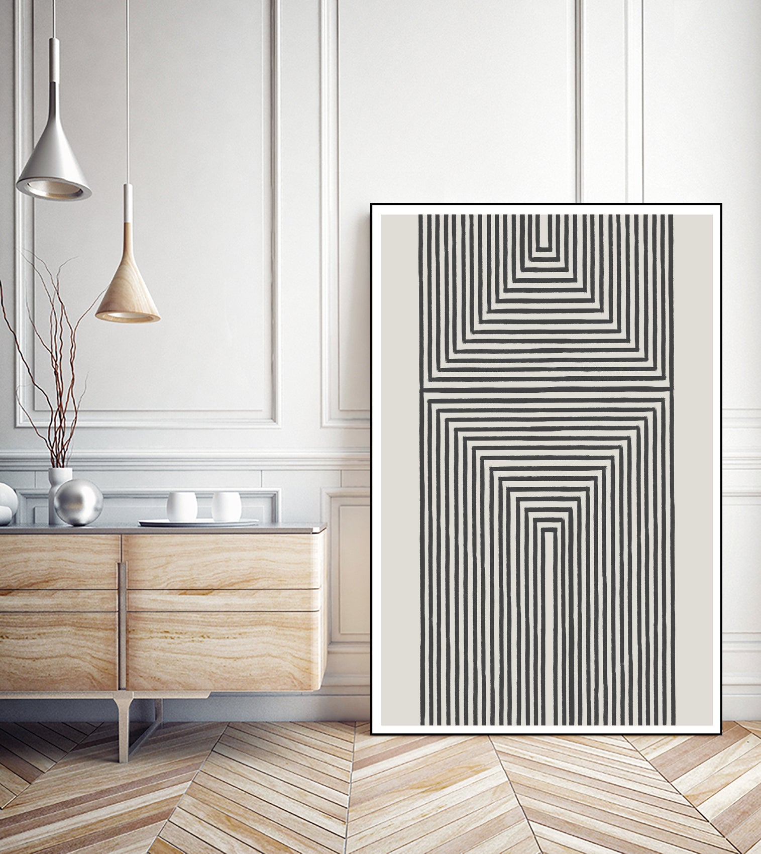 Geometric Echoes by THE MIUUS STUDIO on GIANT ART - 7200 illustration