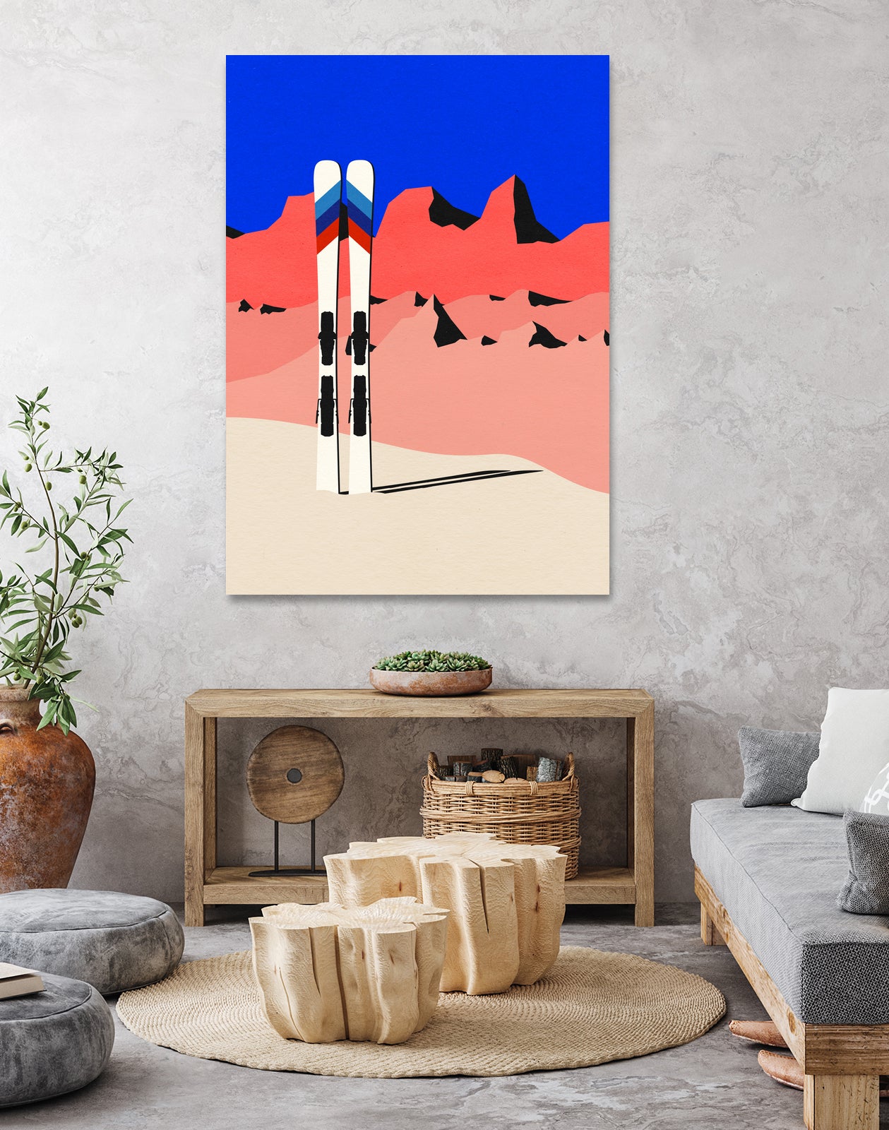 Ski Alpin by Rosi Feist on GIANT ART - nature and landscapes painting