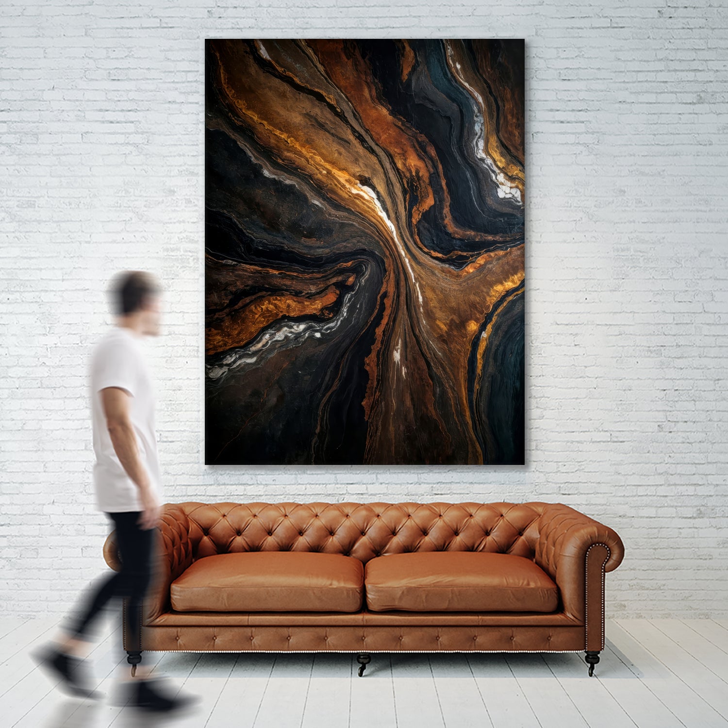 Golden Tones In Dark Stone by Alpenglow Workshop on GIANT ART - abstract abstract art
