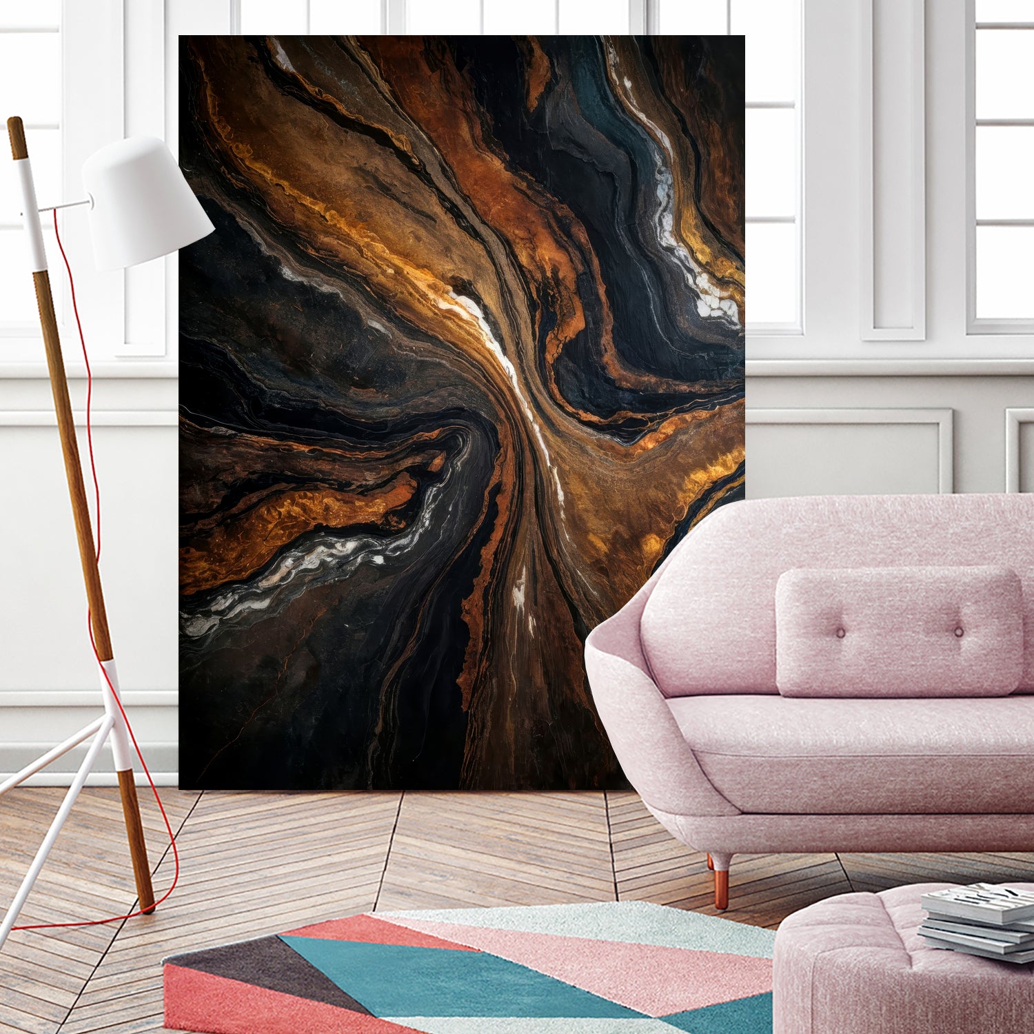 Golden Tones In Dark Stone by Alpenglow Workshop on GIANT ART - abstract abstract art