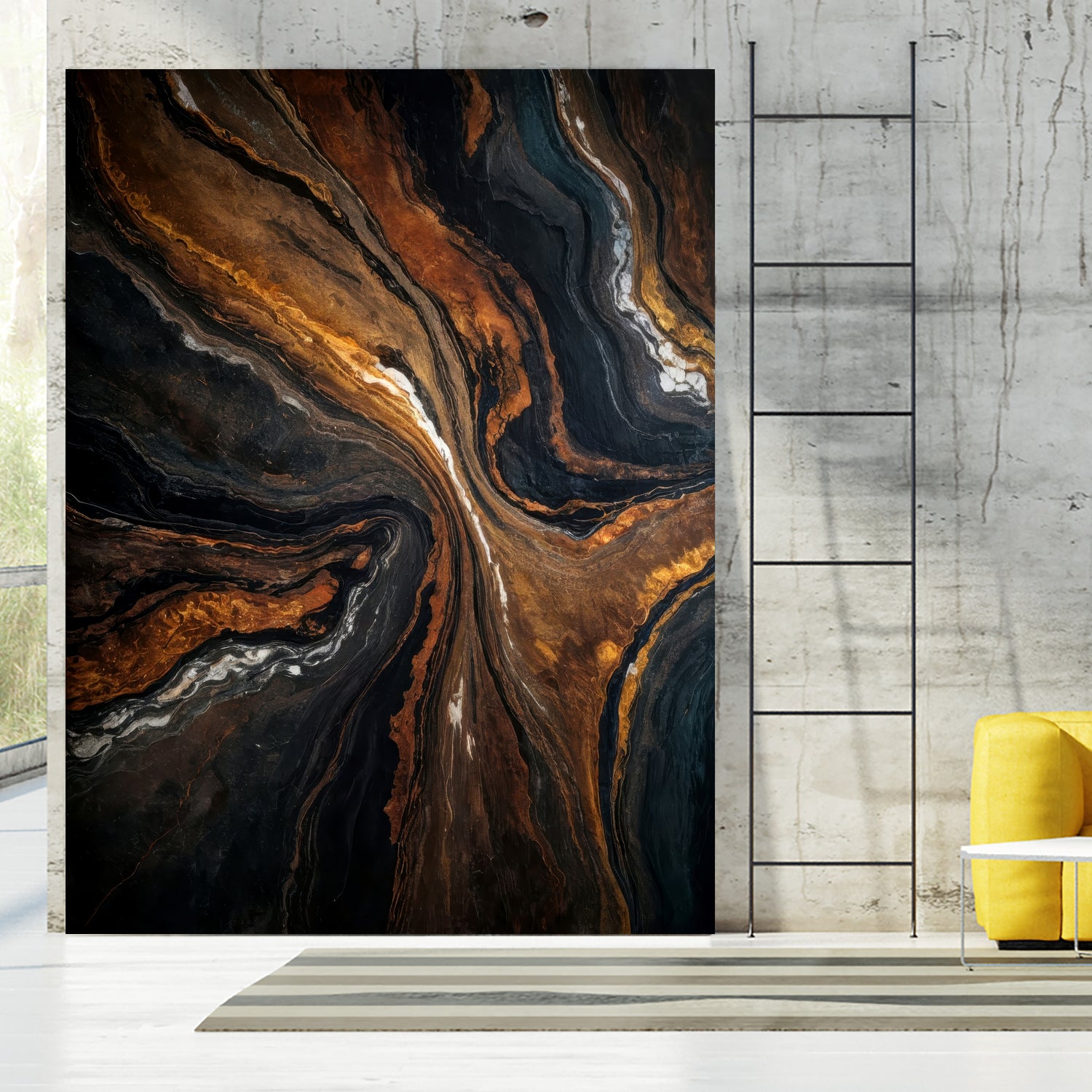 Golden Tones In Dark Stone by Alpenglow Workshop on GIANT ART - abstract abstract art