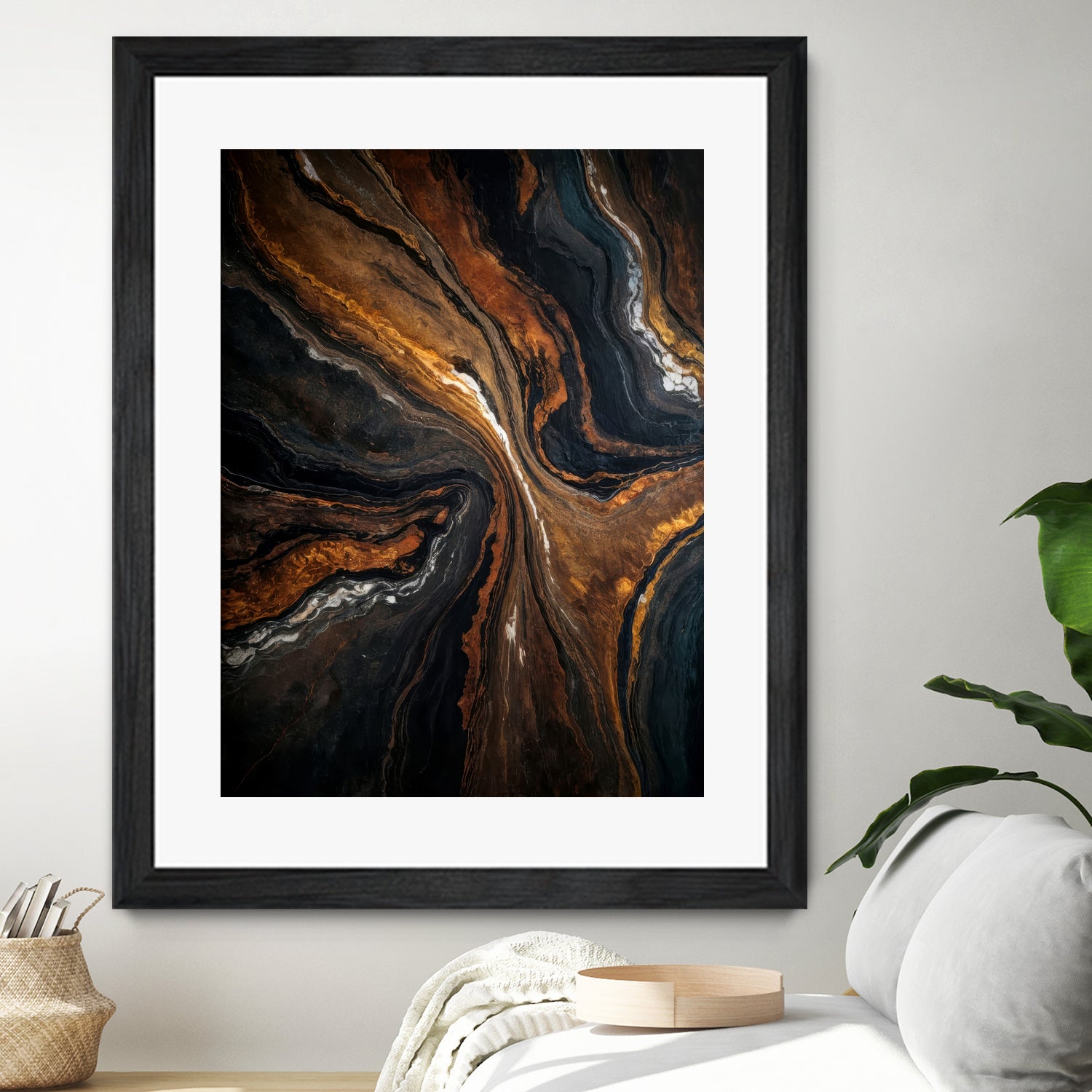 Golden Tones In Dark Stone by Alpenglow Workshop on GIANT ART - abstract abstract art