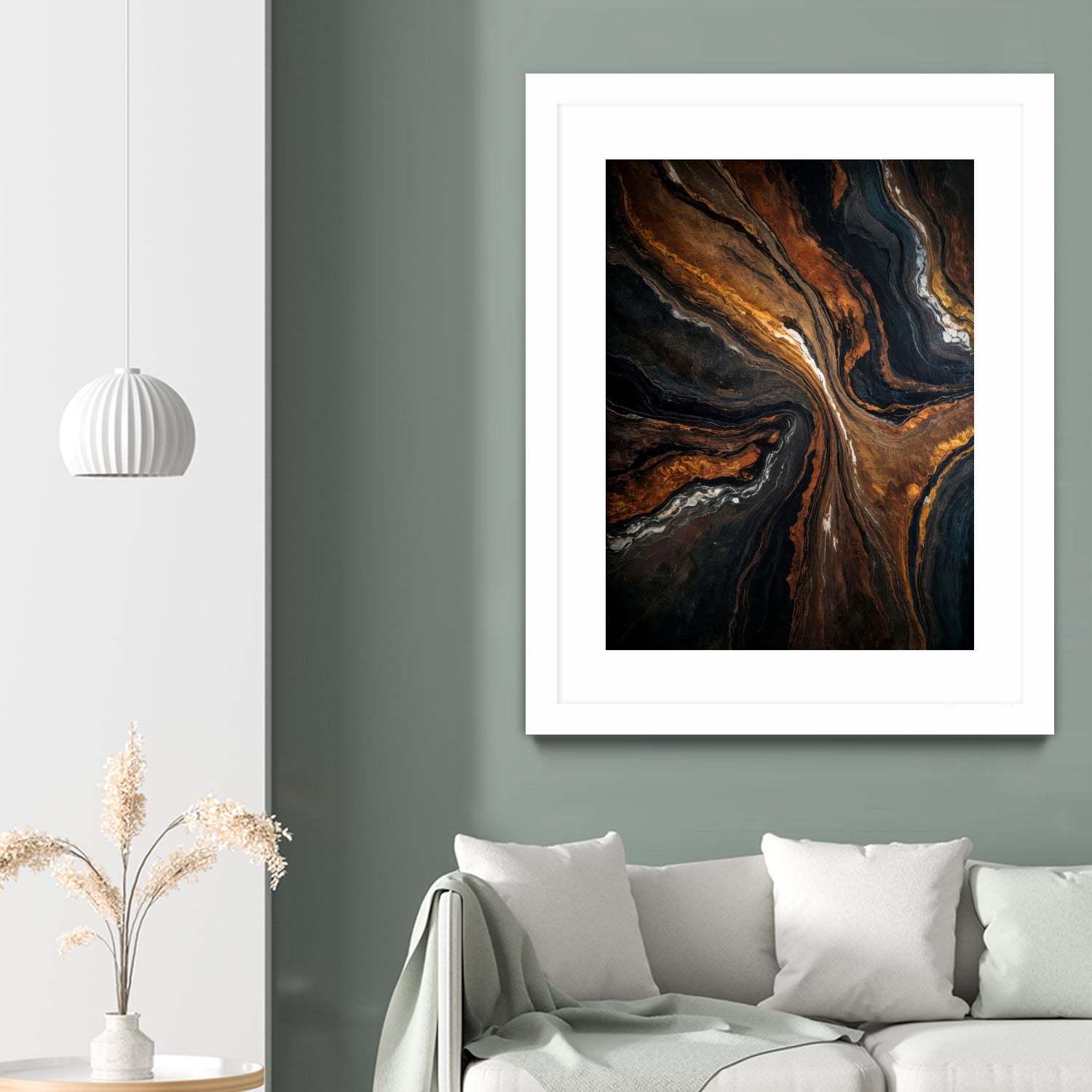 Golden Tones In Dark Stone by Alpenglow Workshop on GIANT ART - abstract abstract art