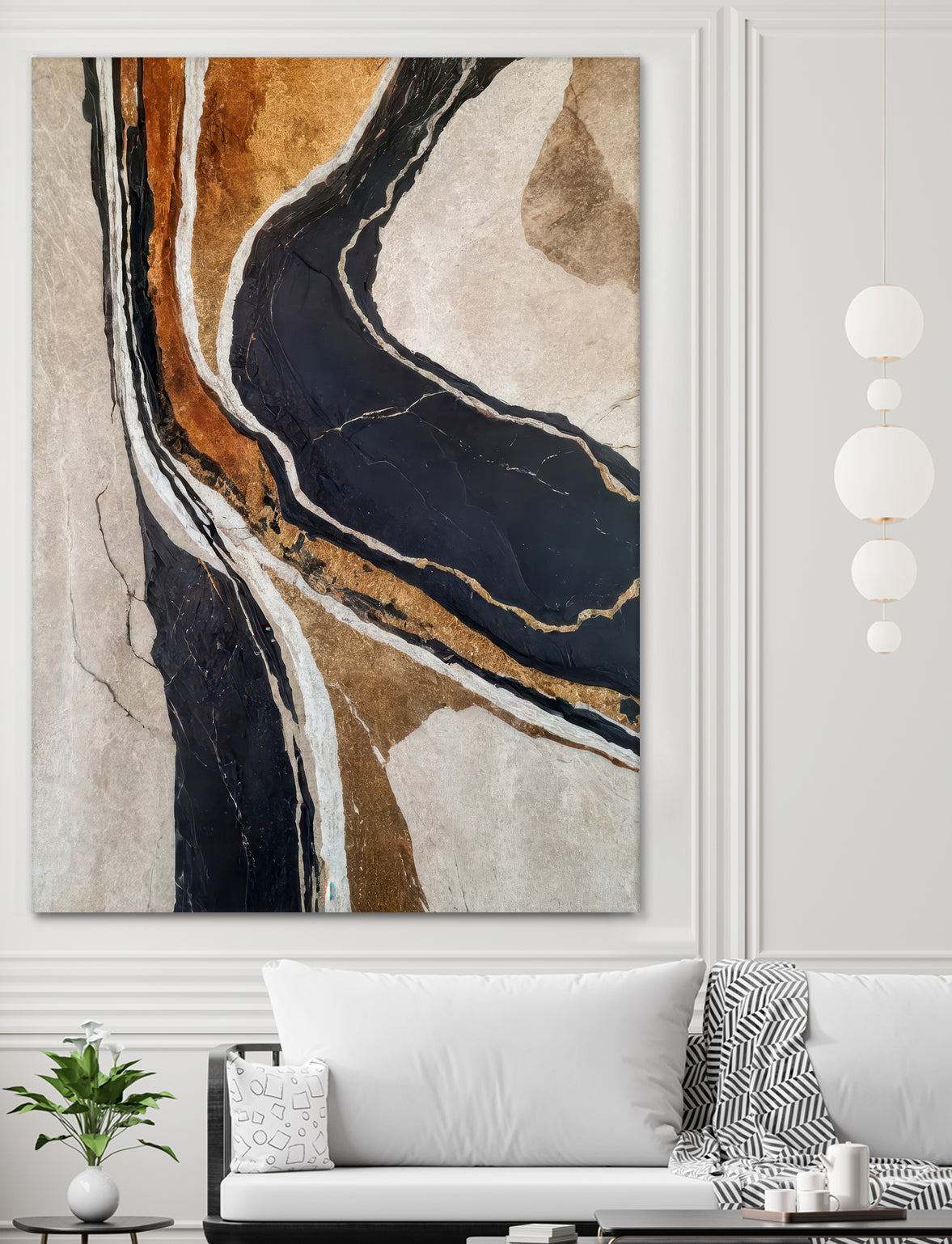Textured Earth In Black and Gold by Alpenglow Workshop on GIANT ART - aesthetic abstract aesthetic