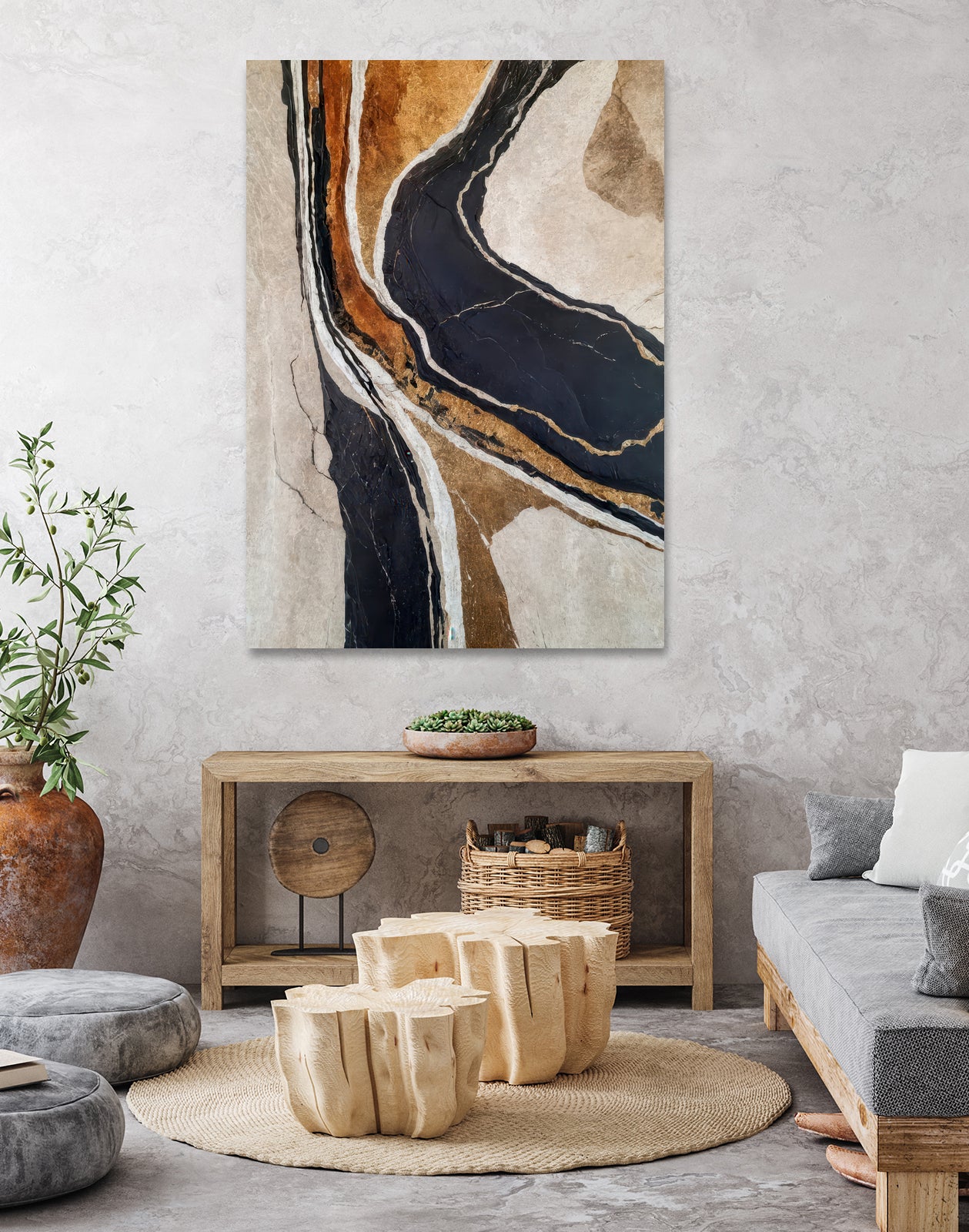 Textured Earth In Black and Gold by Alpenglow Workshop on GIANT ART - aesthetic abstract aesthetic