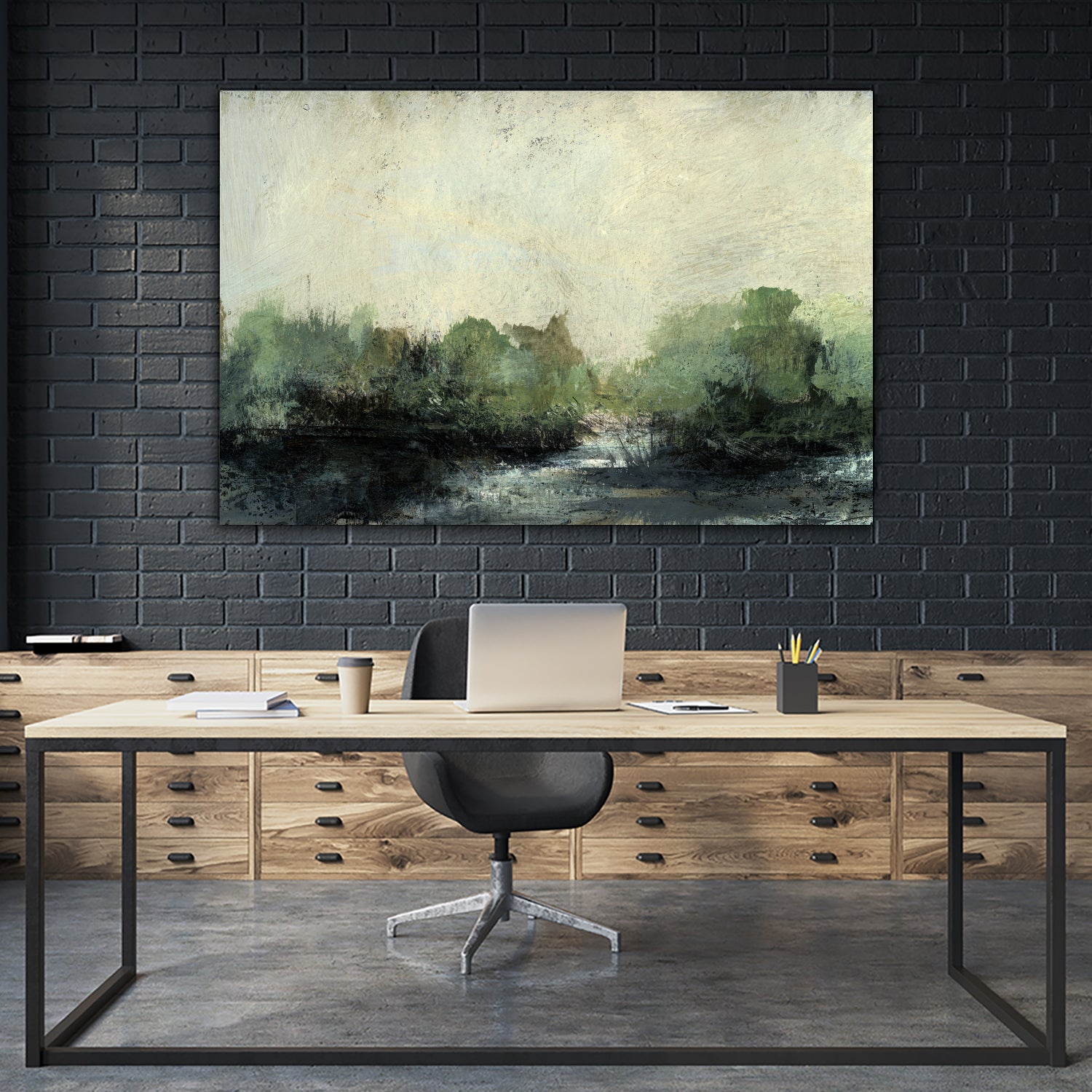 Forest Stream by Dan Hobday on GIANT ART - nature and landscapes painting