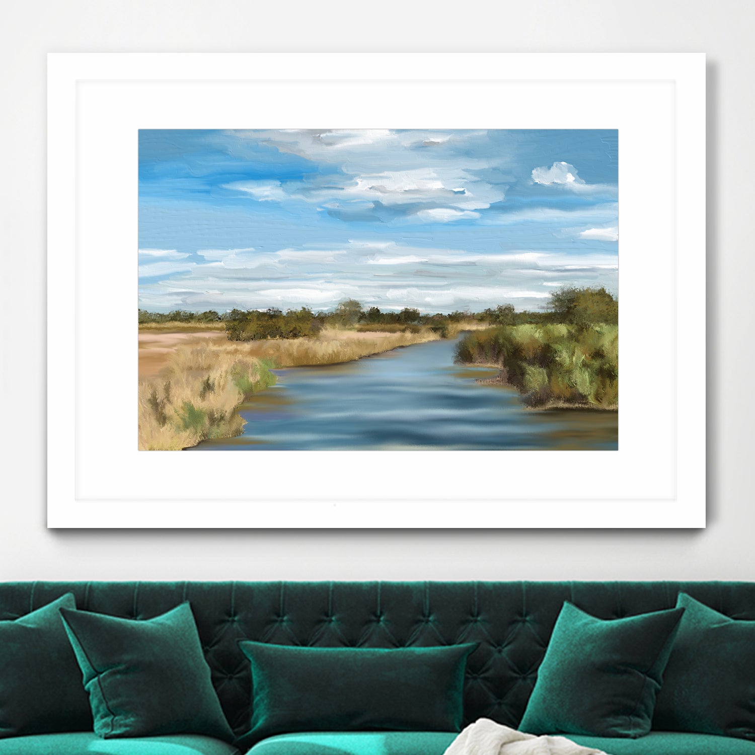 River of Reeds, Botswana by Jenna Alheit on GIANT ART - green landscape