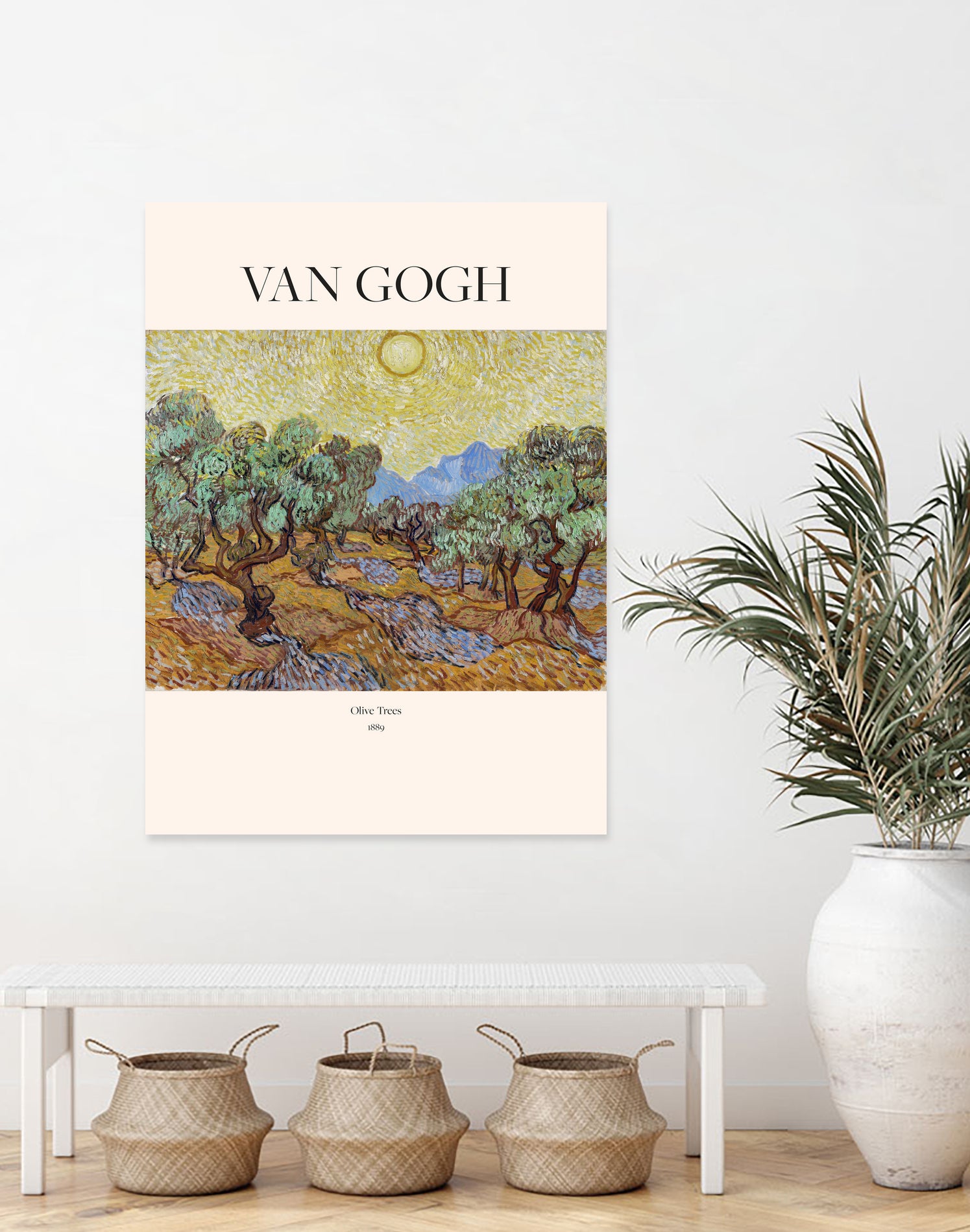 Olive Trees (1889) by Vincent Van Gogh on GIANT ART - landscape text