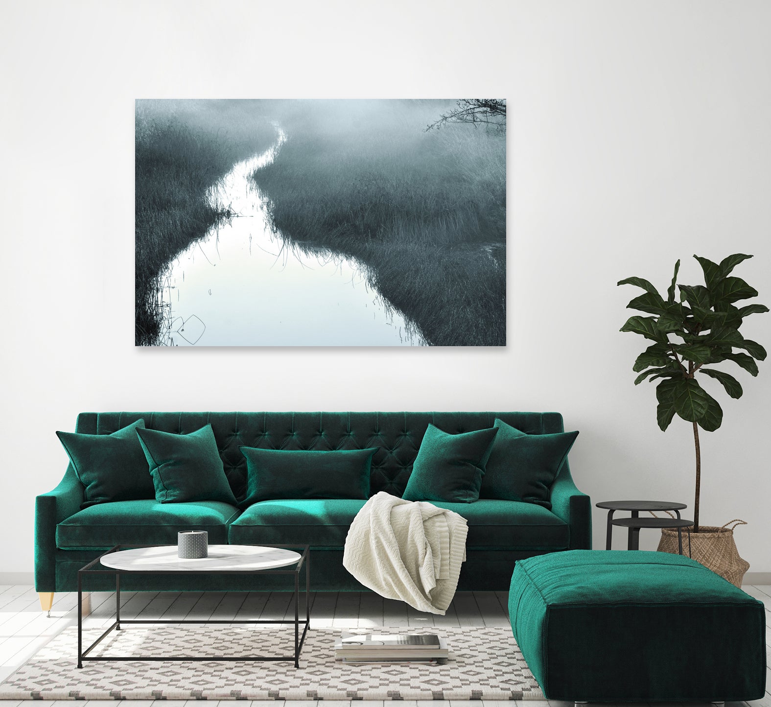 Little River by Christina Sillen on GIANT ART - landscape flowers and plants