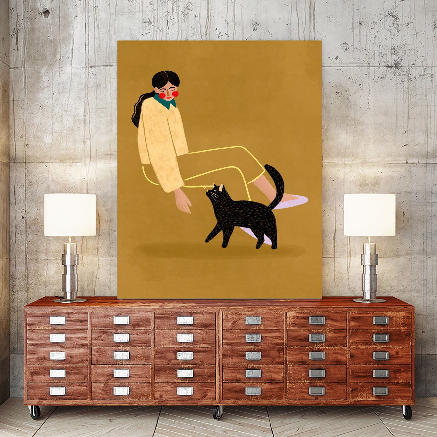 Cat Mum by Bea Muller on GIANT ART - figurative cat