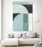 Abstract Blue Shapes No1 Print by cartissi on GIANT ART - abstract painting