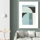 Abstract Blue Shapes No1 Print by cartissi on GIANT ART - abstract painting