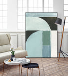 Abstract Blue Shapes No1 Print by cartissi on GIANT ART - abstract painting