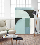 Abstract Blue Shapes No1 Print by cartissi on GIANT ART - abstract painting