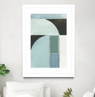 Abstract Blue Shapes No1 Print by cartissi on GIANT ART - abstract painting