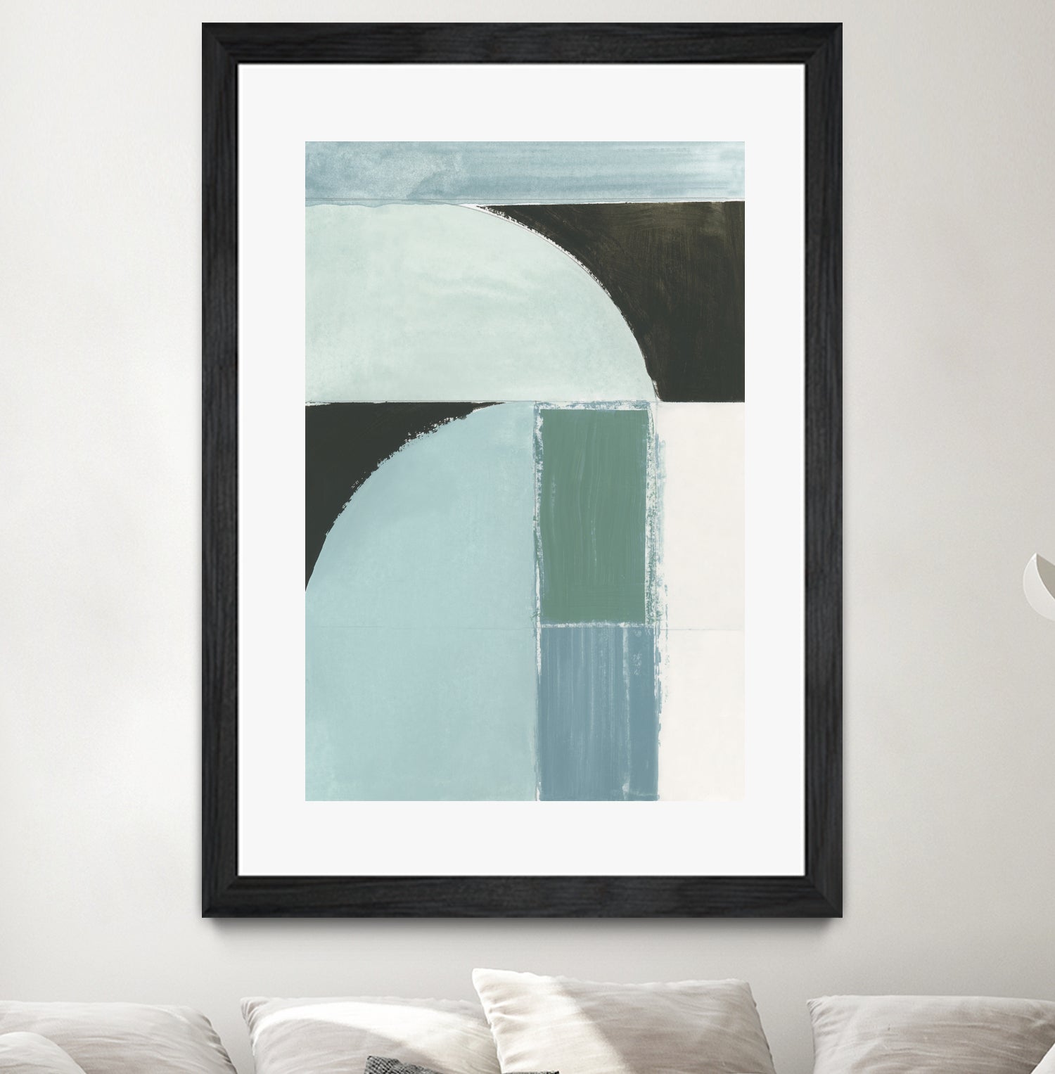 Abstract Blue Shapes No1 Print by cartissi on GIANT ART - abstract painting