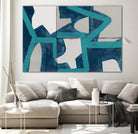 Metric Blue Abstract Art Print by cartissi on GIANT ART - abstract painting