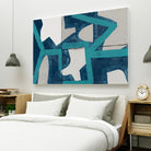 Metric Blue Abstract Art Print by cartissi on GIANT ART - abstract painting