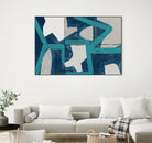 Metric Blue Abstract Art Print by cartissi on GIANT ART - abstract painting