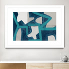 Metric Blue Abstract Art Print by cartissi on GIANT ART - abstract painting