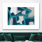 Metric Blue Abstract Art Print by cartissi on GIANT ART - abstract painting
