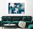Metric Blue Abstract Art Print by cartissi on GIANT ART - abstract painting