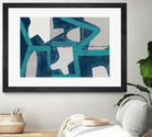 Metric Blue Abstract Art Print by cartissi on GIANT ART - abstract painting