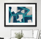 Metric Blue Abstract Art Print by cartissi on GIANT ART - abstract painting
