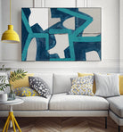 Metric Blue Abstract Art Print by cartissi on GIANT ART - abstract painting