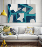 Metric Blue Abstract Art Print by cartissi on GIANT ART - abstract painting