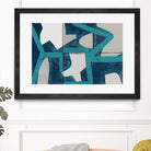 Metric Blue Abstract Art Print by cartissi on GIANT ART - abstract painting