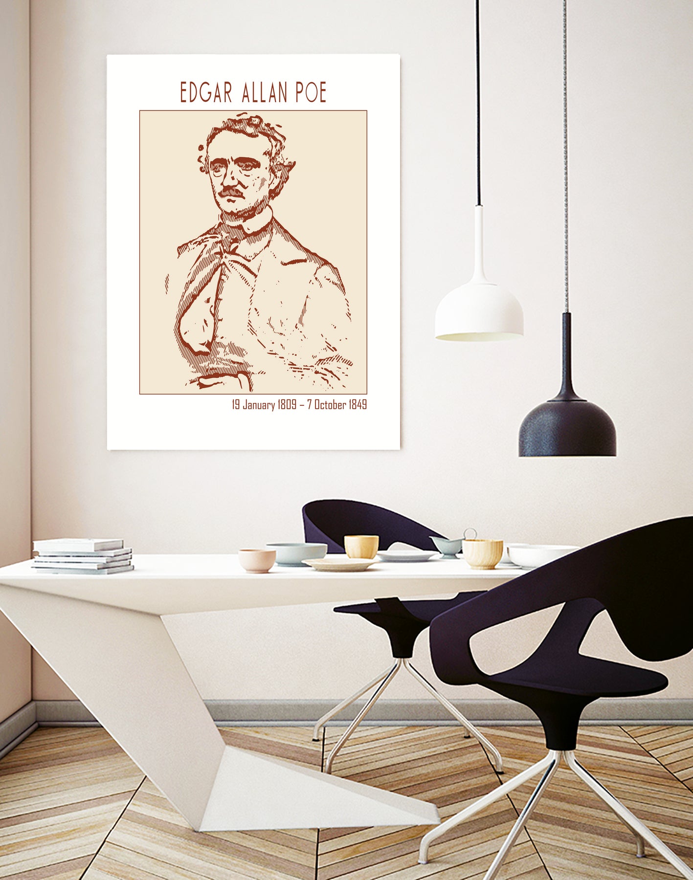 Vintage Poe Portrait by Doa Project on GIANT ART - 3000 illustration
