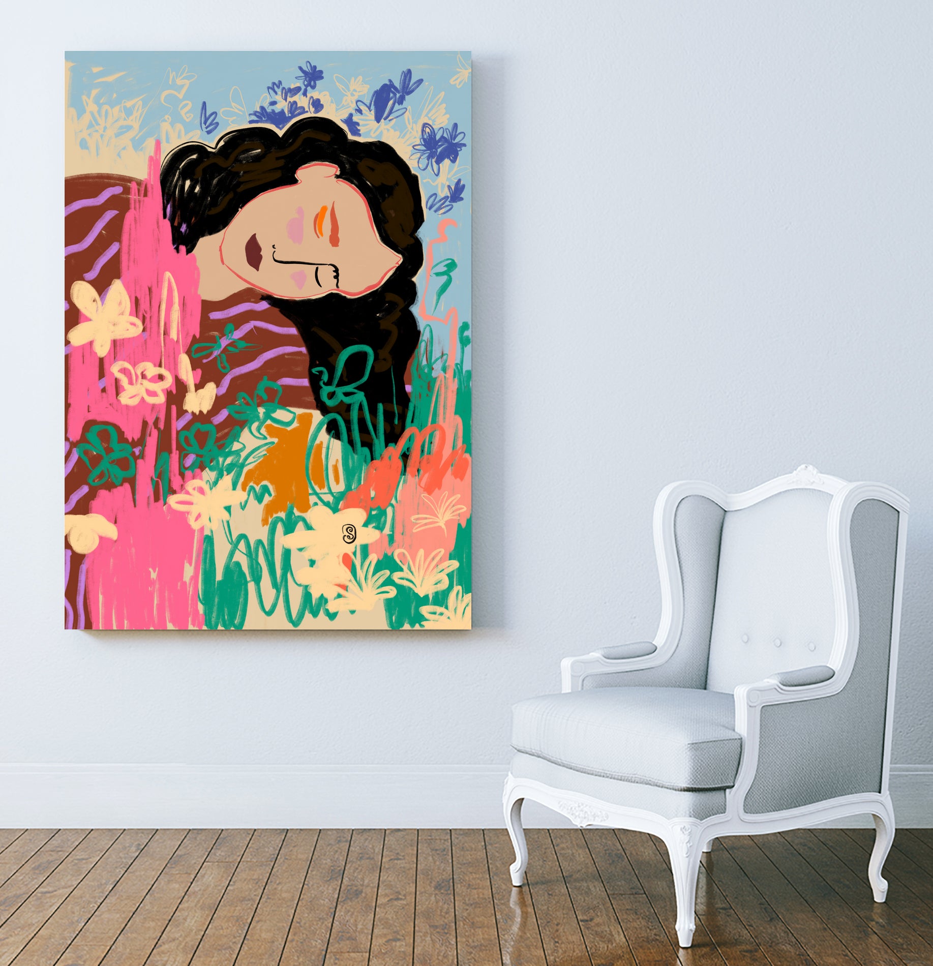 DAY DREAMING by Sandra Poliakov on GIANT ART - figurative drawing