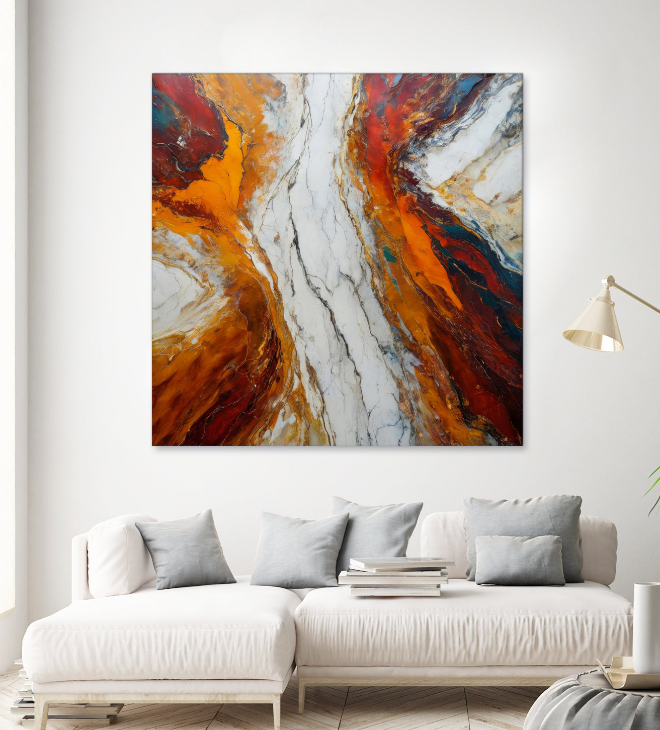 Fiery Orange And Red Hues by Alpenglow Workshop on GIANT ART - abstract abstract art