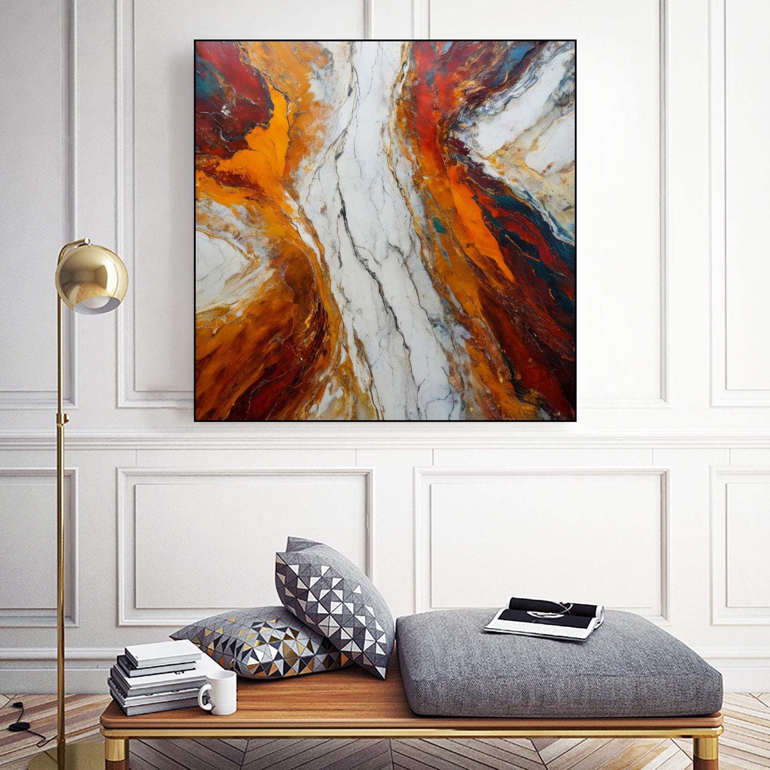Fiery Orange And Red Hues by Alpenglow Workshop on GIANT ART - abstract abstract art