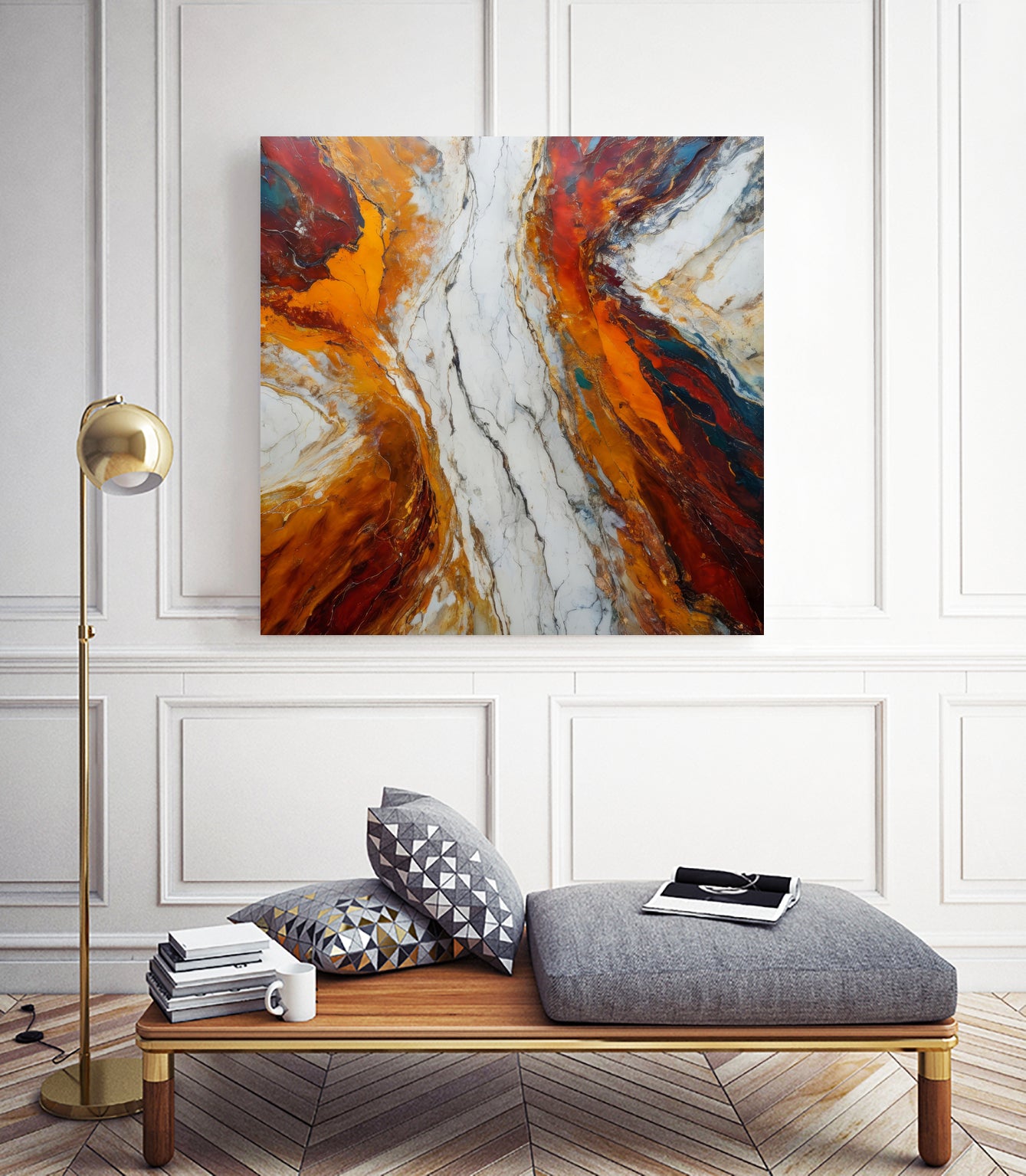 Fiery Orange And Red Hues by Alpenglow Workshop on GIANT ART - abstract abstract art