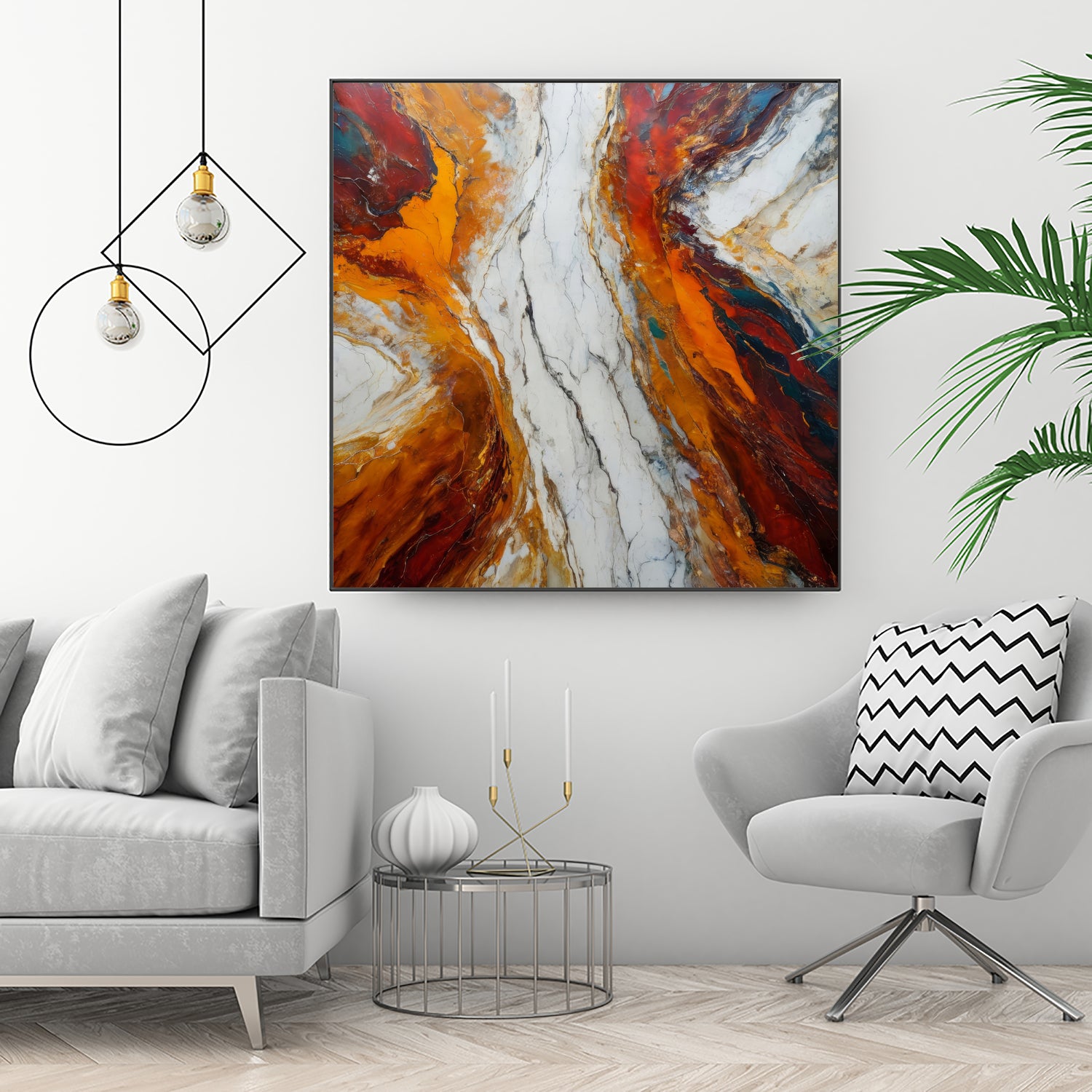 Fiery Orange And Red Hues by Alpenglow Workshop on GIANT ART - abstract abstract art