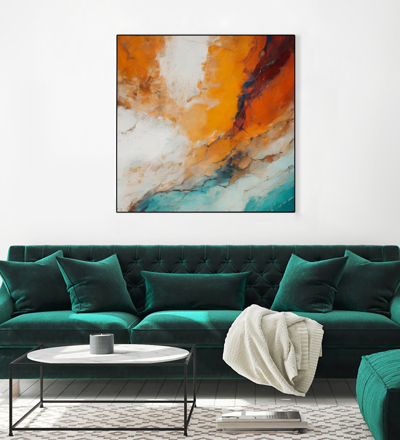 Fiery Horizon Burst by Alpenglow Workshop on GIANT ART - abstract abstract art