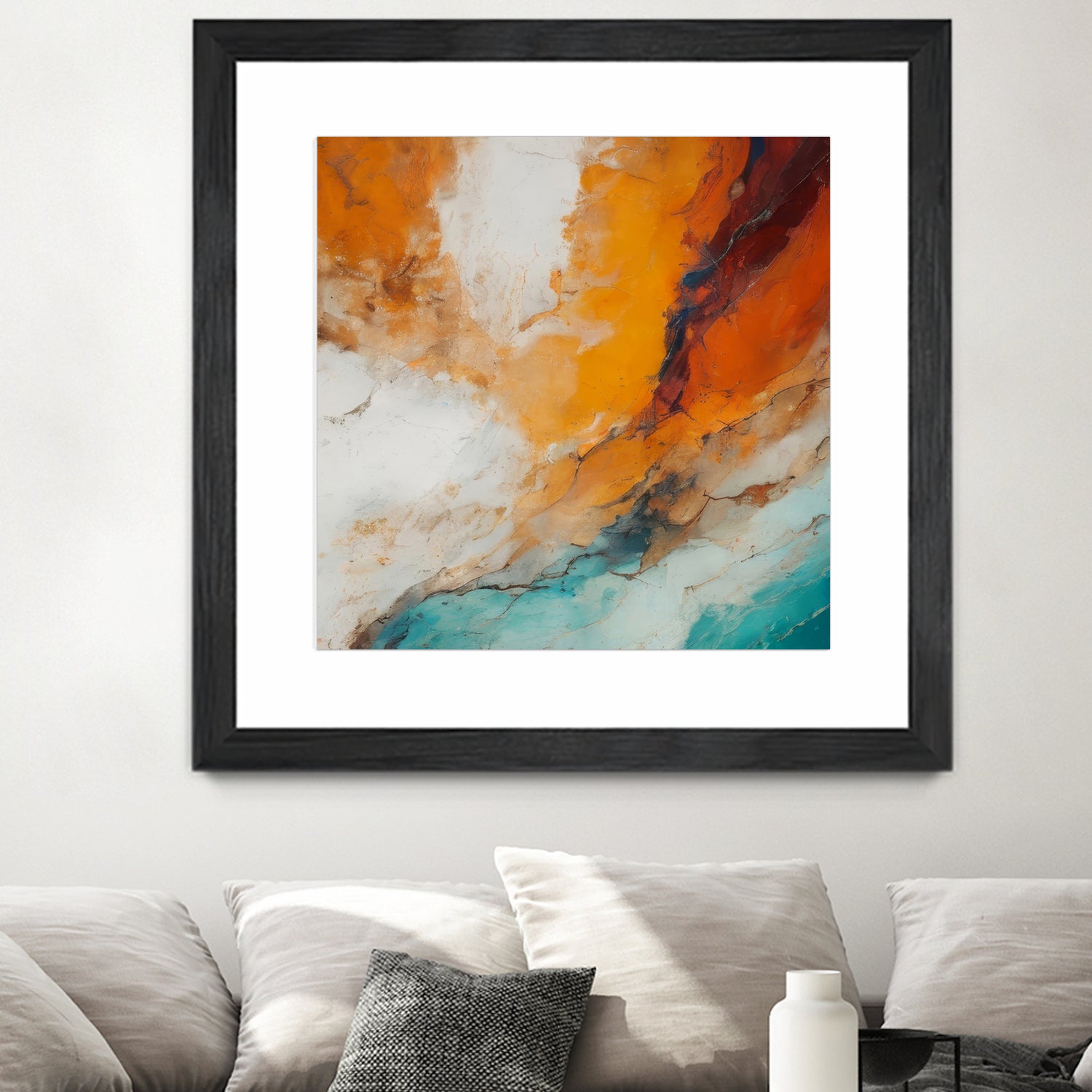 Fiery Horizon Burst by Alpenglow Workshop on GIANT ART - abstract abstract art