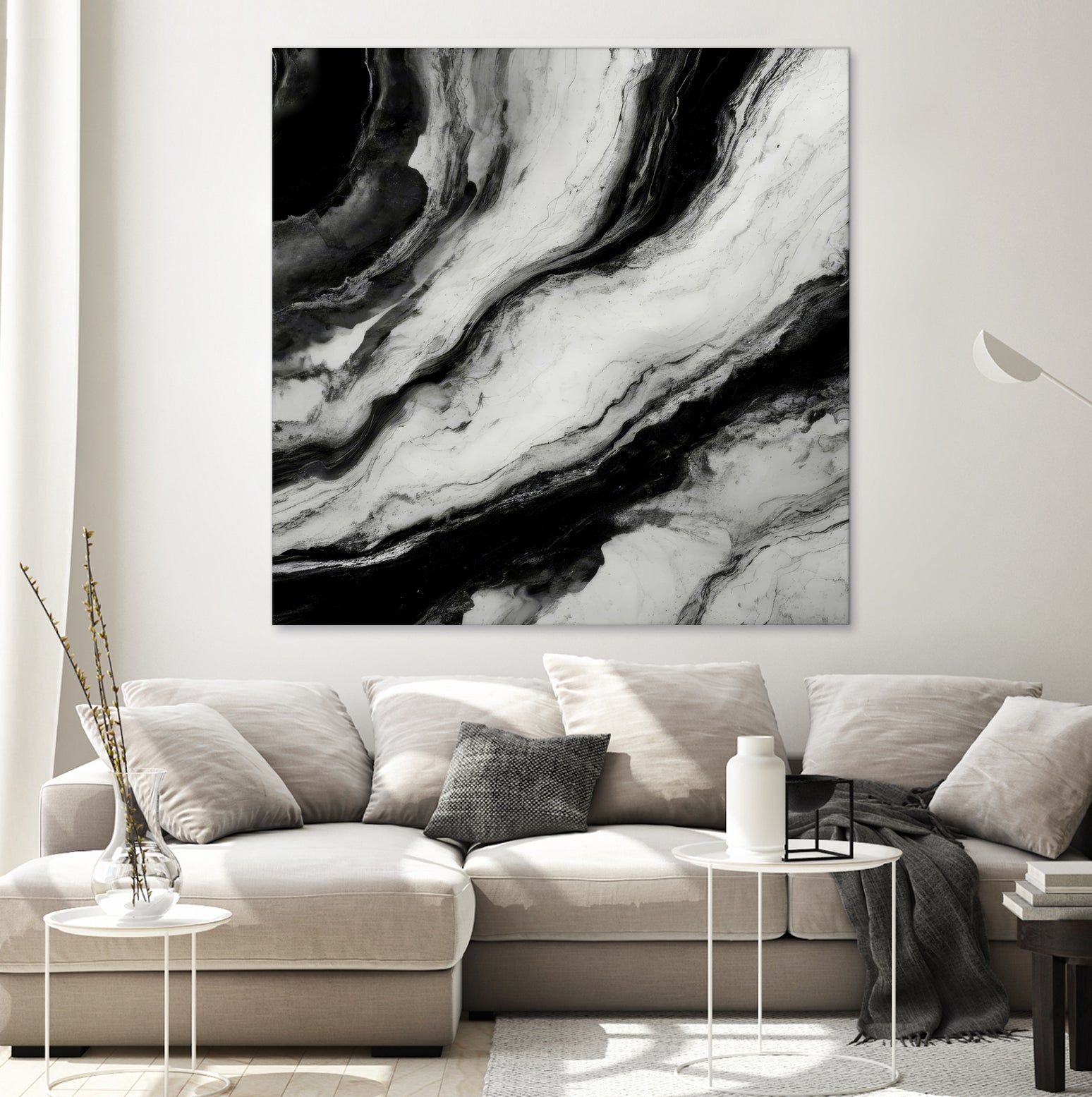 Monochrome Waves by Alpenglow Workshop on GIANT ART - 12000 illustration