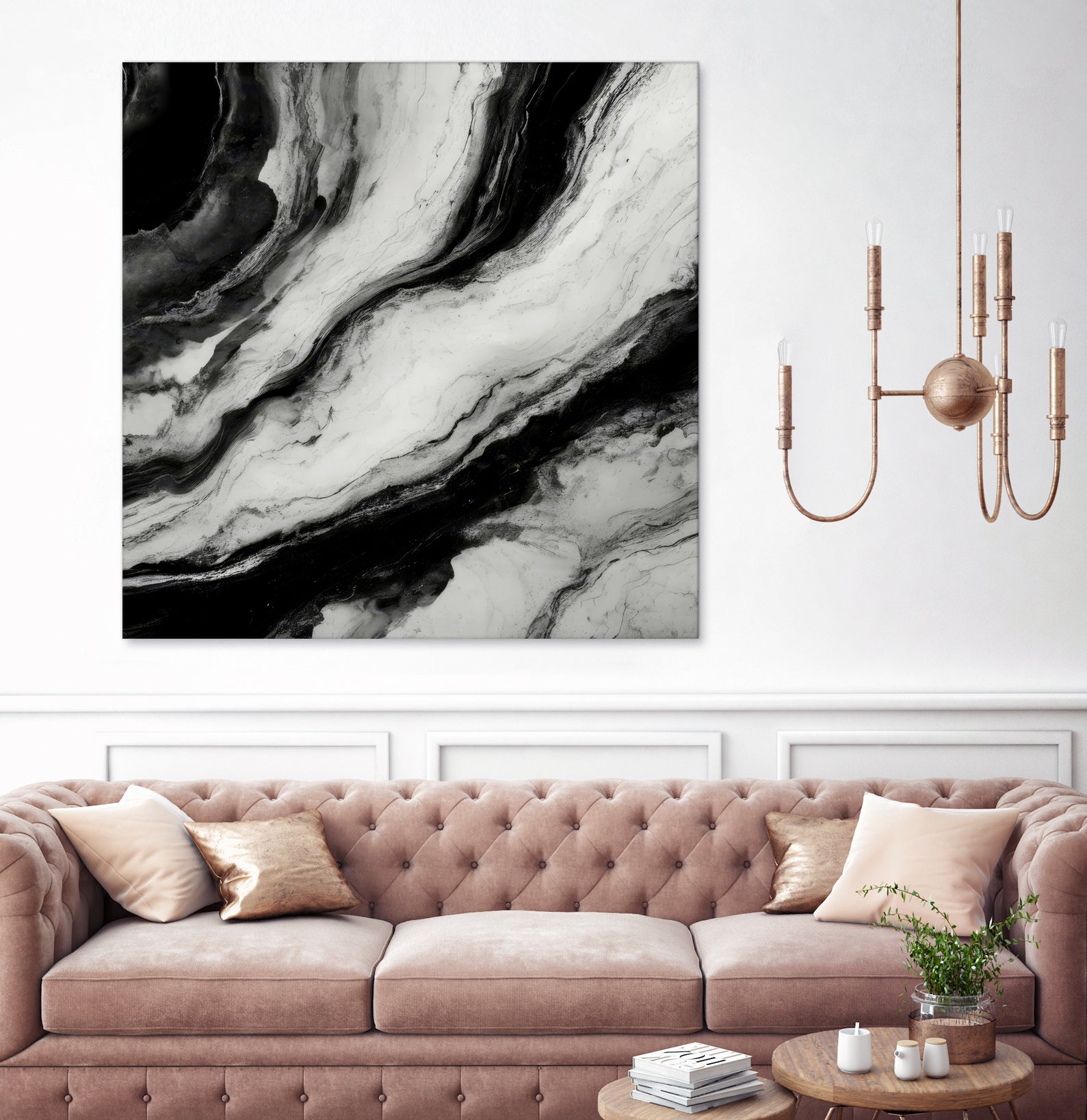 Monochrome Waves by Alpenglow Workshop on GIANT ART - 12000 illustration