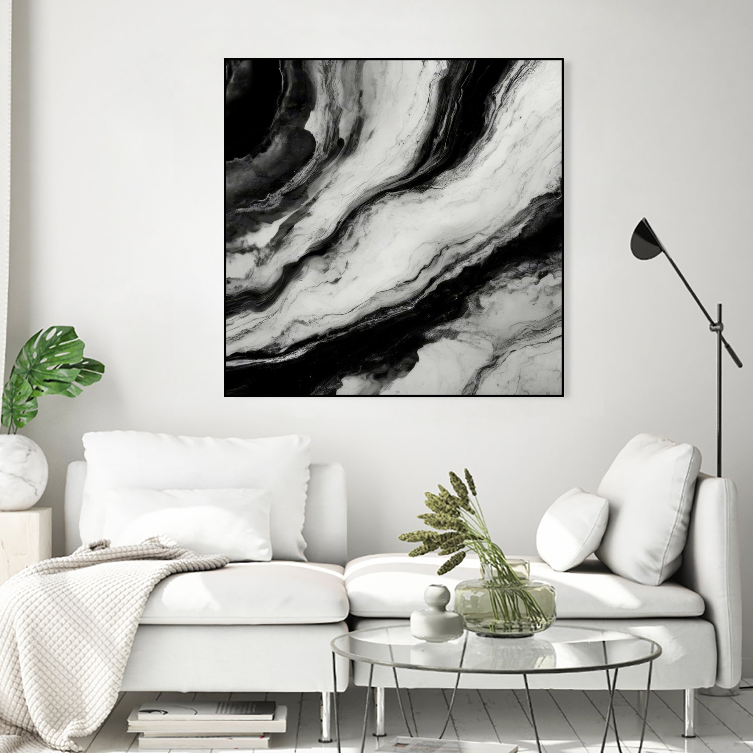 Monochrome Waves by Alpenglow Workshop on GIANT ART - 12000 illustration