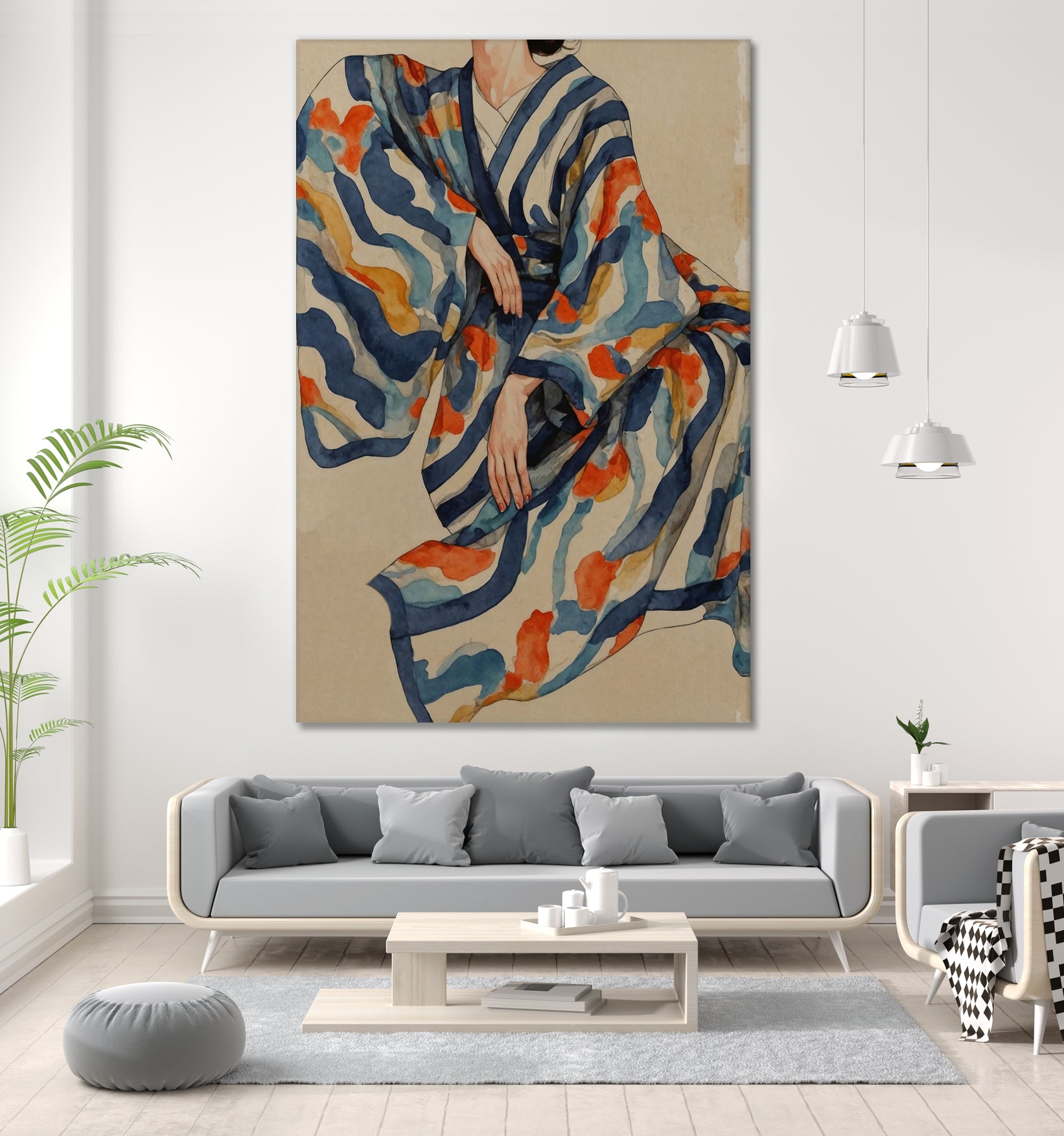 Flowing Kimono Patterns by THE MIUUS STUDIO on GIANT ART - 7200 illustration