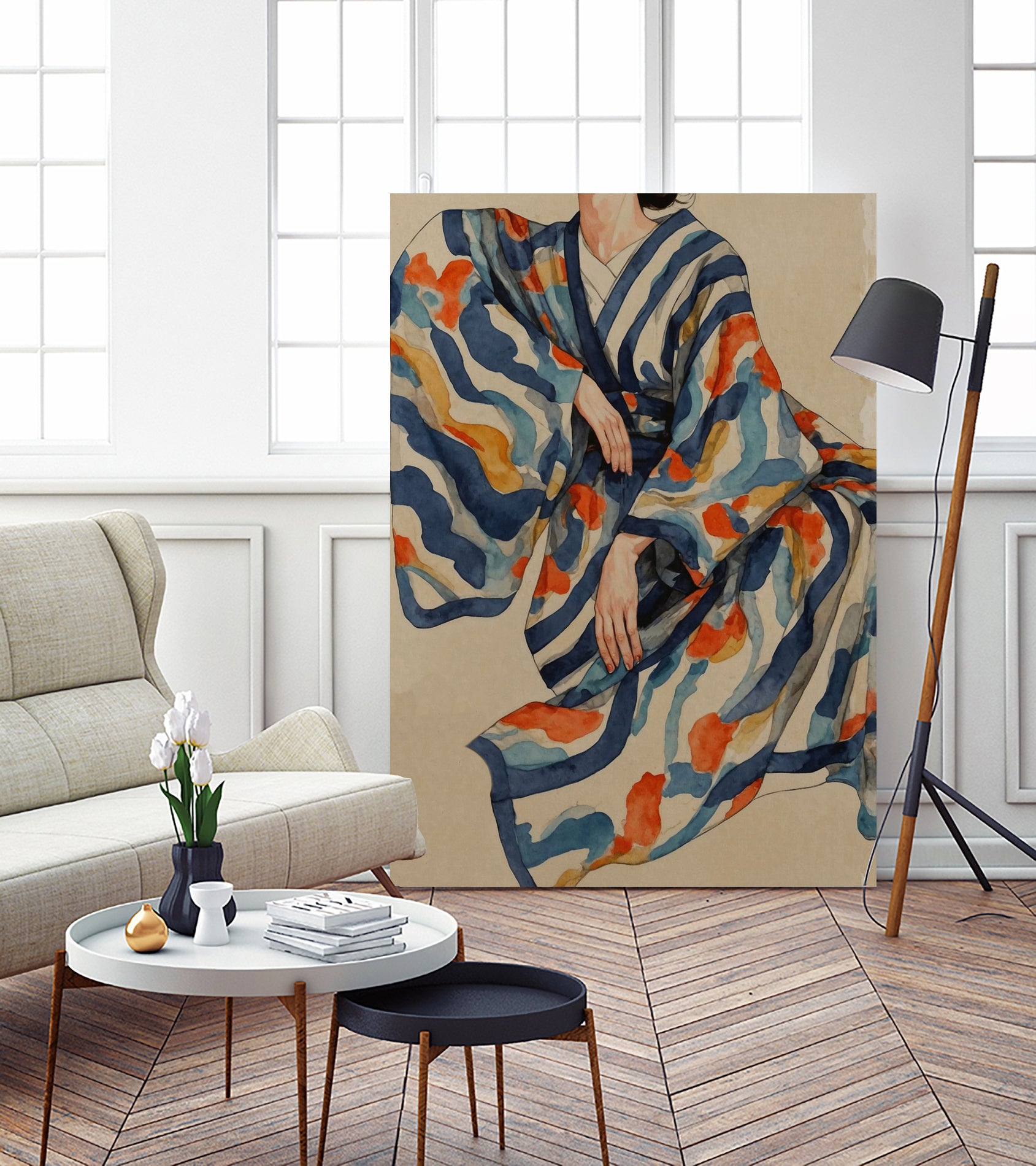 Flowing Kimono Patterns by THE MIUUS STUDIO on GIANT ART - 7200 illustration