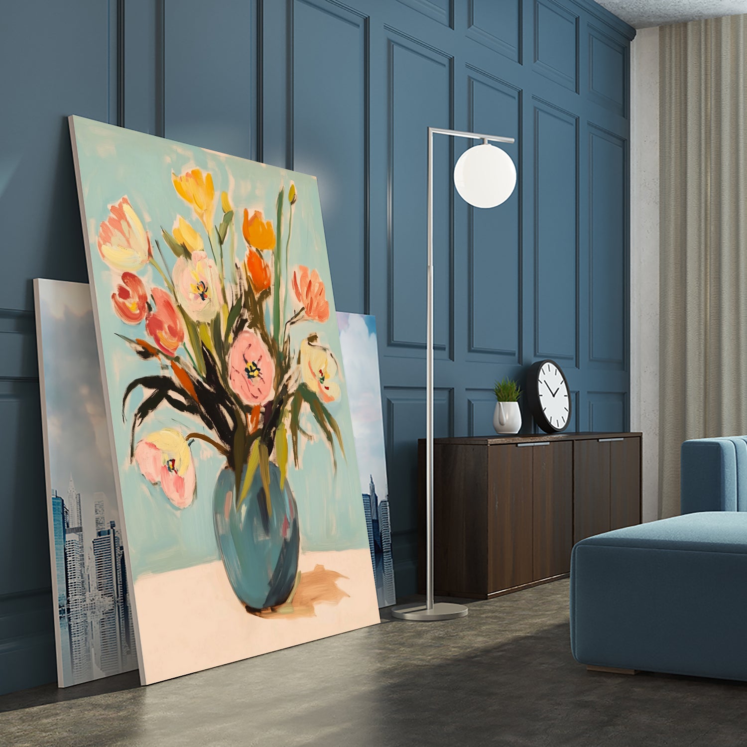 Colorful Flowers in Vase by Melloi Art Prints on GIANT ART - flowers and plants colorful