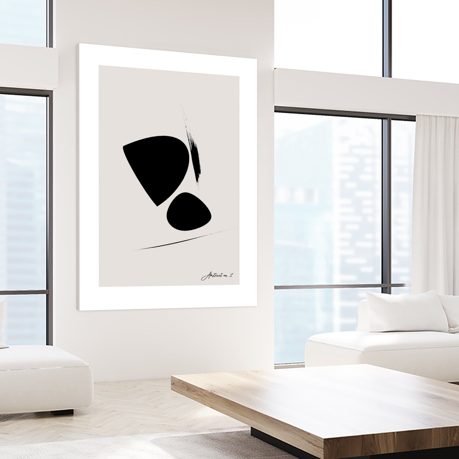 Black Abstract X by Oju Design on GIANT ART - abstract drawing