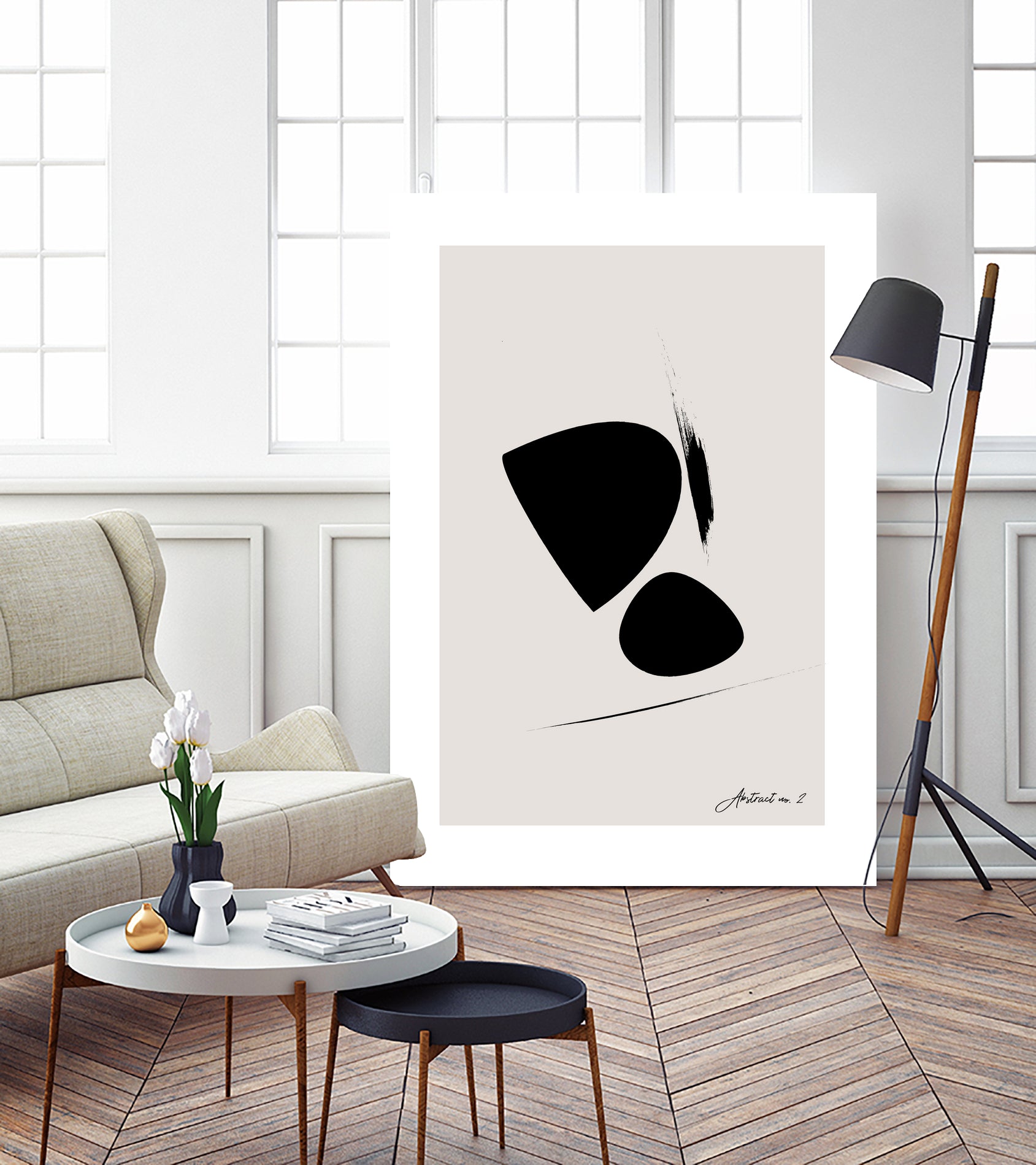 Black Abstract X by Oju Design on GIANT ART - abstract drawing