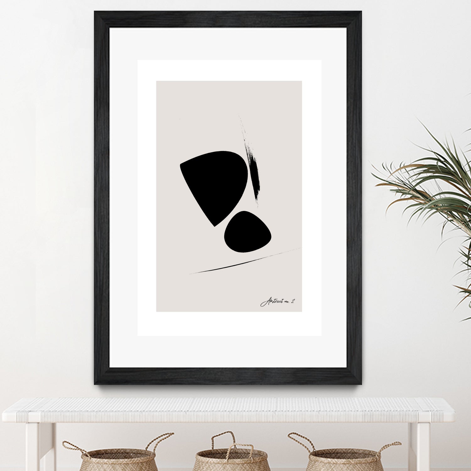 Black Abstract X by Oju Design on GIANT ART - abstract drawing